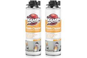 Kraken Bond Spray Foam Gun Cleaner - (2x12.3oz) Polyurethane Insulation Cleaner Spray, Dissolves Uncured Expanding Cleaner Spray for Extended Tool Durability - 2 Pack