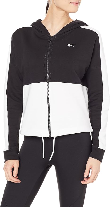 Amazon リーボック スウェット トレーニング エッセンシャルズ リニア ロゴ フレンチテリー フルジップ Iqd51 レディース フィットネス トレーニング スウェット パーカー 通販