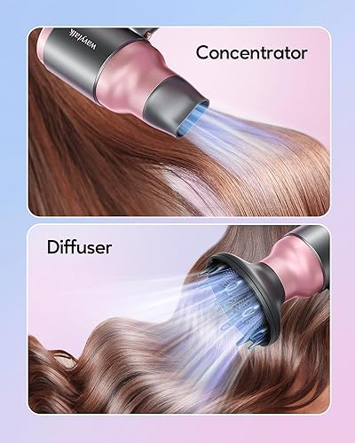 Wavytalk Portable Hair Dryer with Diffuser, Foldable Mini Hair