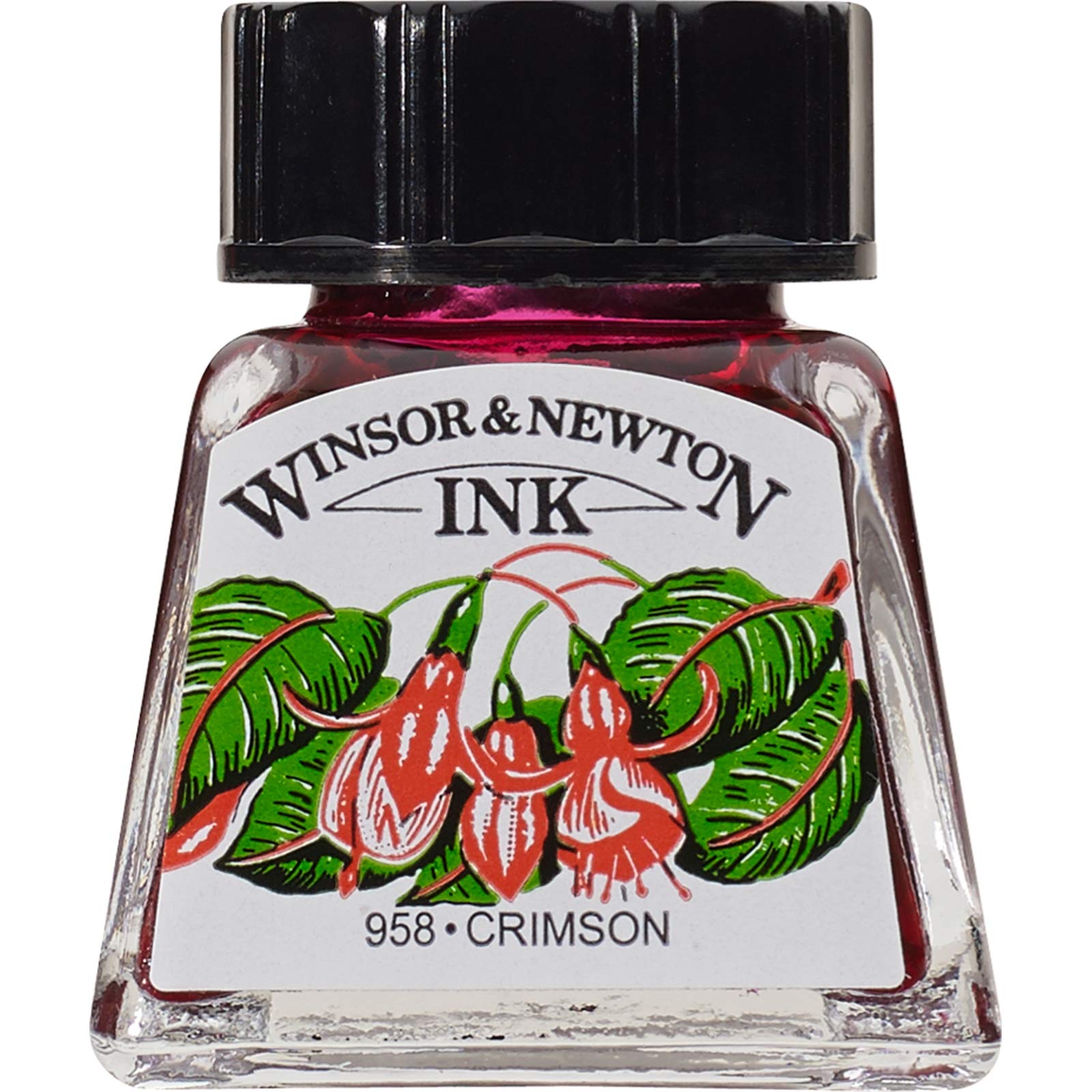 Winsor & newton drawing ink 14ml crimson, 3.8 x 3.8 x 5 cm