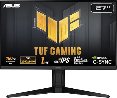 ASUS TUF Gaming VG27AQL3A 27-Inch QHD 180Hz Fast IPS 1ms G-Sync