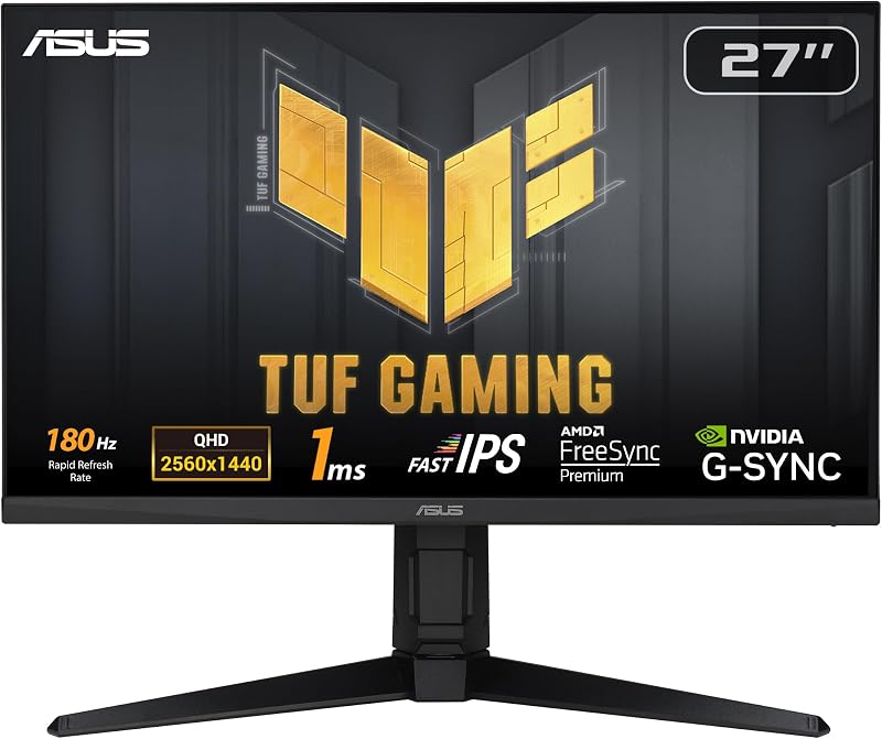 ASUS TUF Gaming VG27AQL3A 27-Inch QHD 180Hz Fast IPS 1ms G-Sync