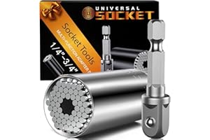 GOEDLI Stocking Stuffers Gifts for Adults Men-Universal Socket Tools Christmas Gifts-Super Socket Tool Set with Power Drill Adapter Grip Cool Stuff Gadgets-Unique Mens Gifts Ideas for Husband,Grandpa,Teens
