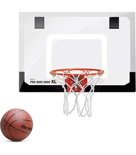Ensemble Basket Silencieux Intérieur - Ballon En Mousse à 2500 Micropores - Panier 30 Cm - Installation Adhésive Sans Perçage - Dès 3 Ans