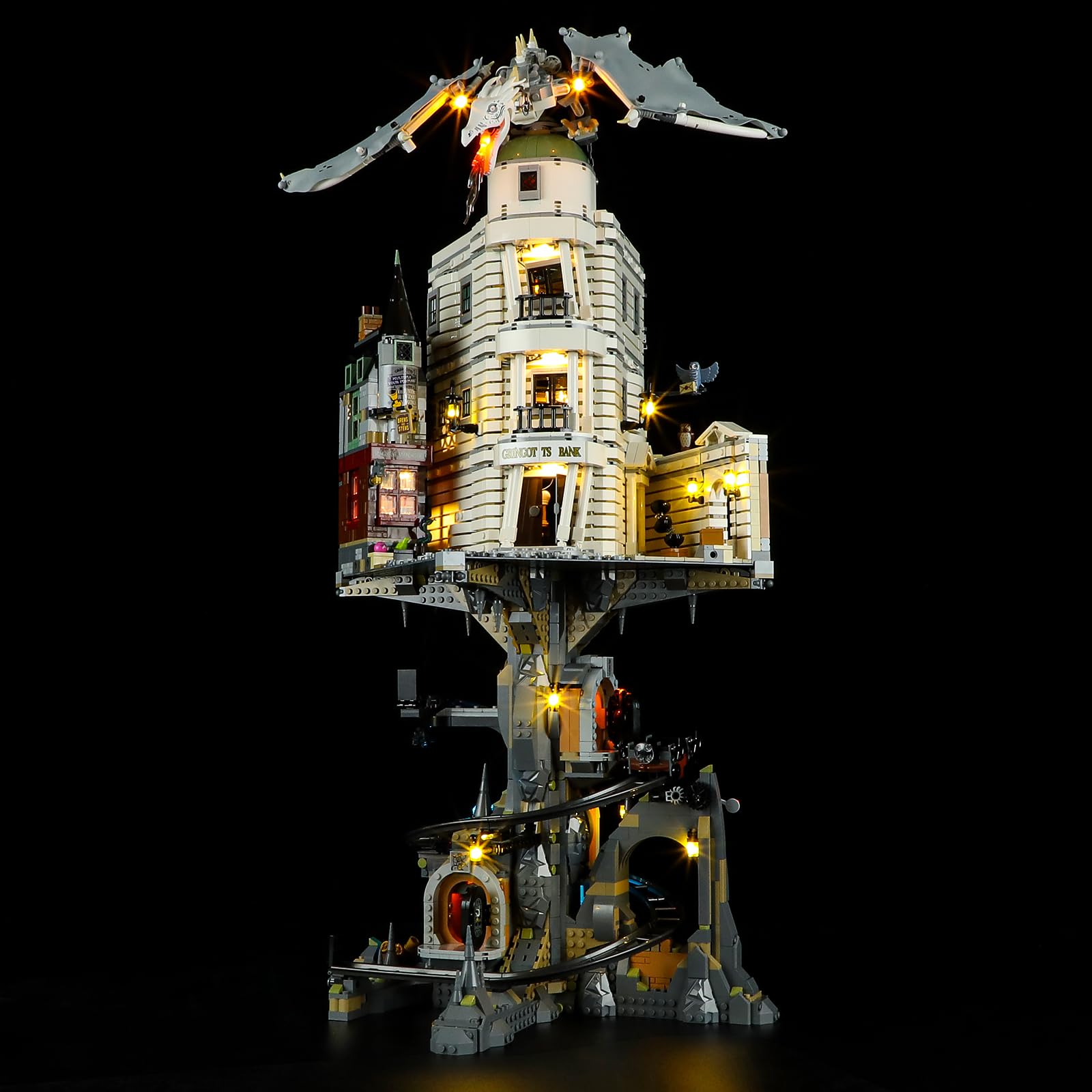 MENZAVA LED Light Set Compatible with LEGO 76417 Gringotts Wizarding Bank – Collectors' Edition Harry Potter Building Blocks Model - Model Set NOT Included