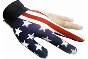 ITODA 3 Finger Billiards Gloves Pool Cue Elastic Show Shooters Pool Snooker Playerss Gloves Breathable Anti-Skid Game Mittens with Adjustable Wrist Strap for Women Men Left Hand