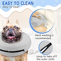 Supet Inflatable Dog Cone Collar for Large Medium