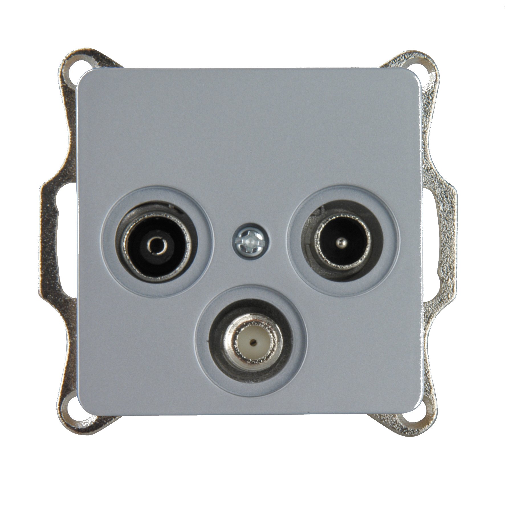 Unitec 42075L SAT/Antenna Socket, Genoese, Silver