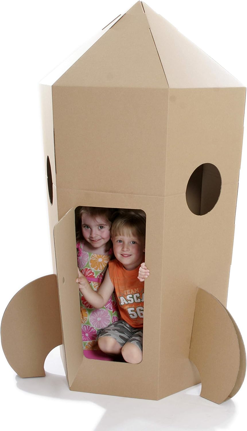 Paperpod Cohete De Carton Marron Amazon Es Juguetes Y Juegos