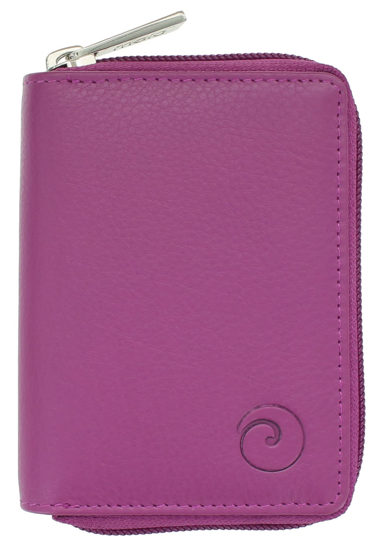 Mala Leather Origin Collection Leather Concertina Credit Card Holder with RFID Protection 552_5 Berry