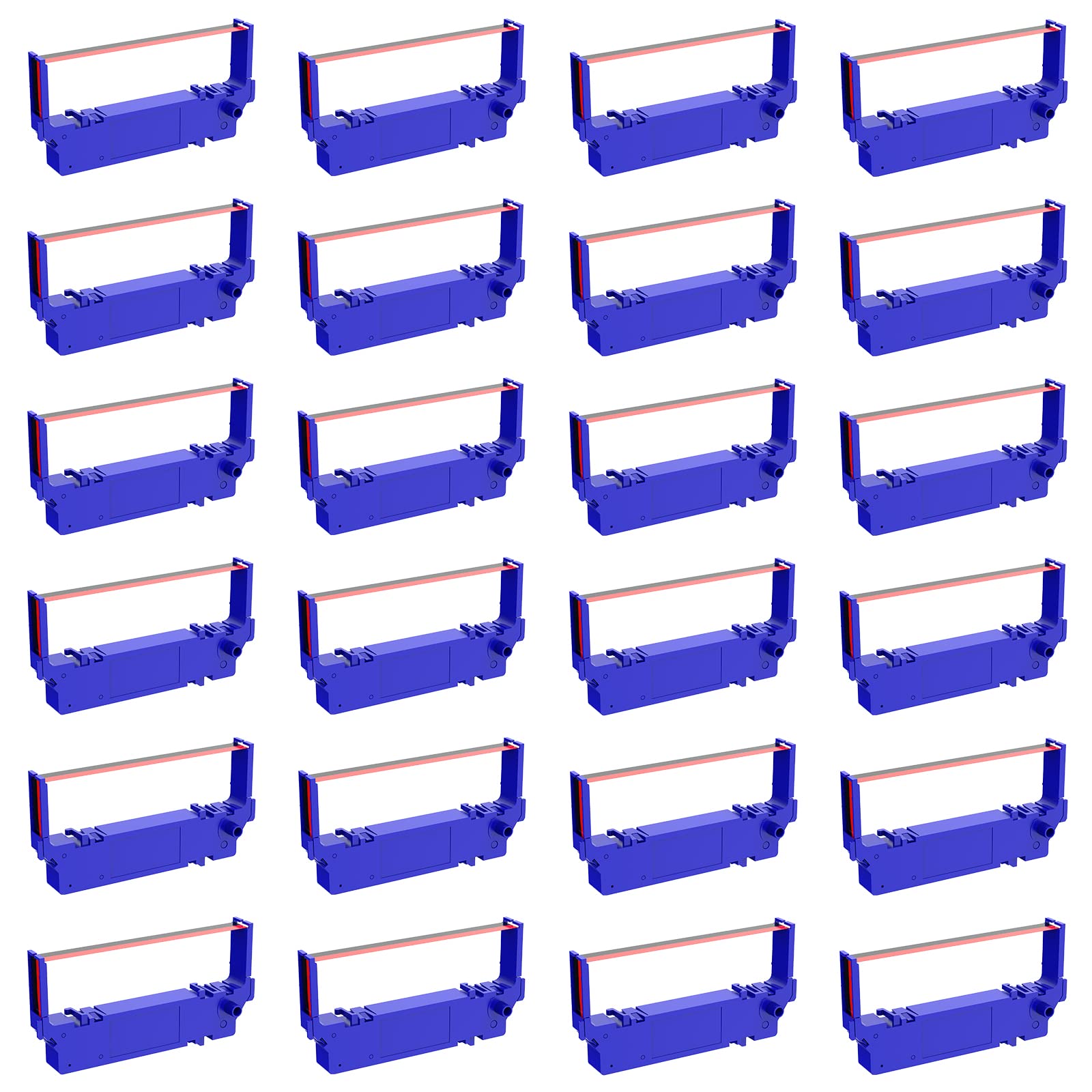 Bigger Compatible Ribbon Replacement for SP700 Printer Ribbon B/R Replacement for Star SP-700BR, RC-700BR, SP-712, SP-742 Ink Ribbon (Black and Red, 24-Pack)