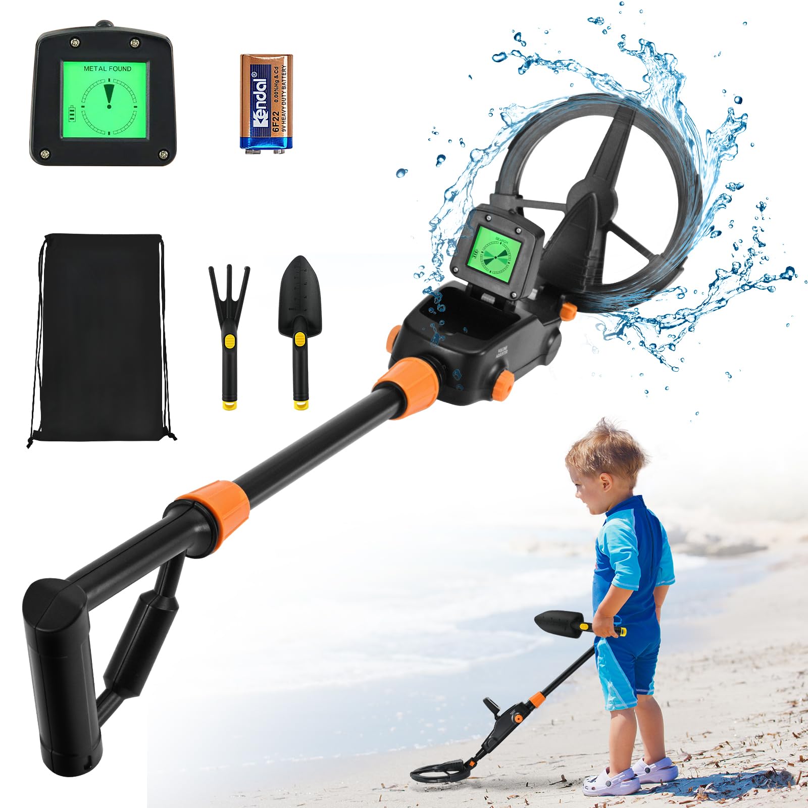Metal Detector Kids, Metal Detectors with LCD and SOUND Indication,High Accuracy Lightweight Metal Detector with Waterproof Search Coil for Kids or Beginners to Treasure Seeking Gold Digger