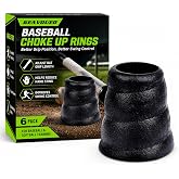 GEAVOUED 6 Pack Baseball Bat Grip Choke Up Rings,Choke Up Rings for Baseball Softball and Teeball Bat,Improve Swing and Increase Control,Enhance Grip On The Bat Handle