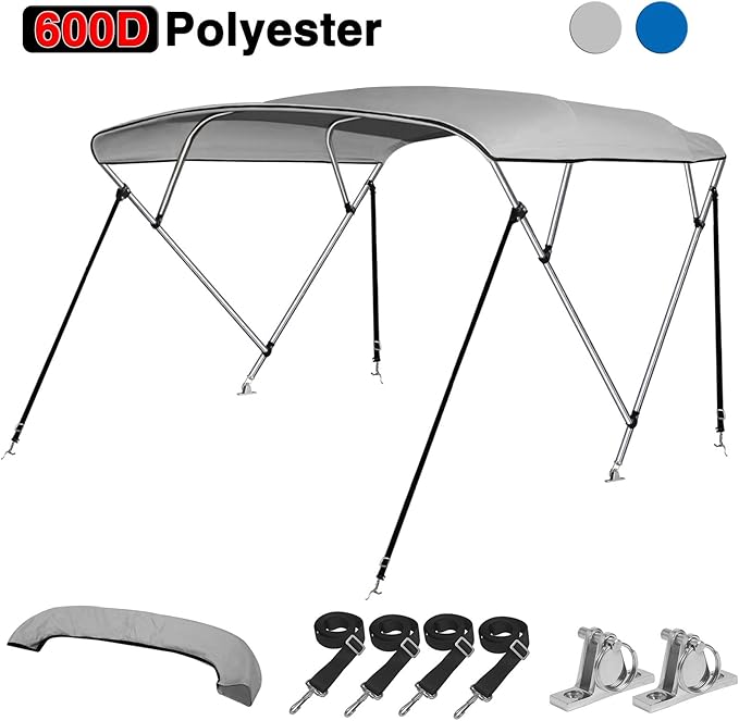 KAKIT 34 Bow Bimini Top Different Size 4 Straps Boat Cover Includes