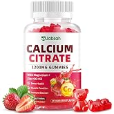 Calcium Citrate Gummies 1200mg, High Absorption Calcium Supplements with Vitamin D3, K2, Magnesium, Zinc for Bone, Muscle &amp; Immune Support, Calcium Gummies for Women &amp; Men, Strawberry Flavor 60 Count