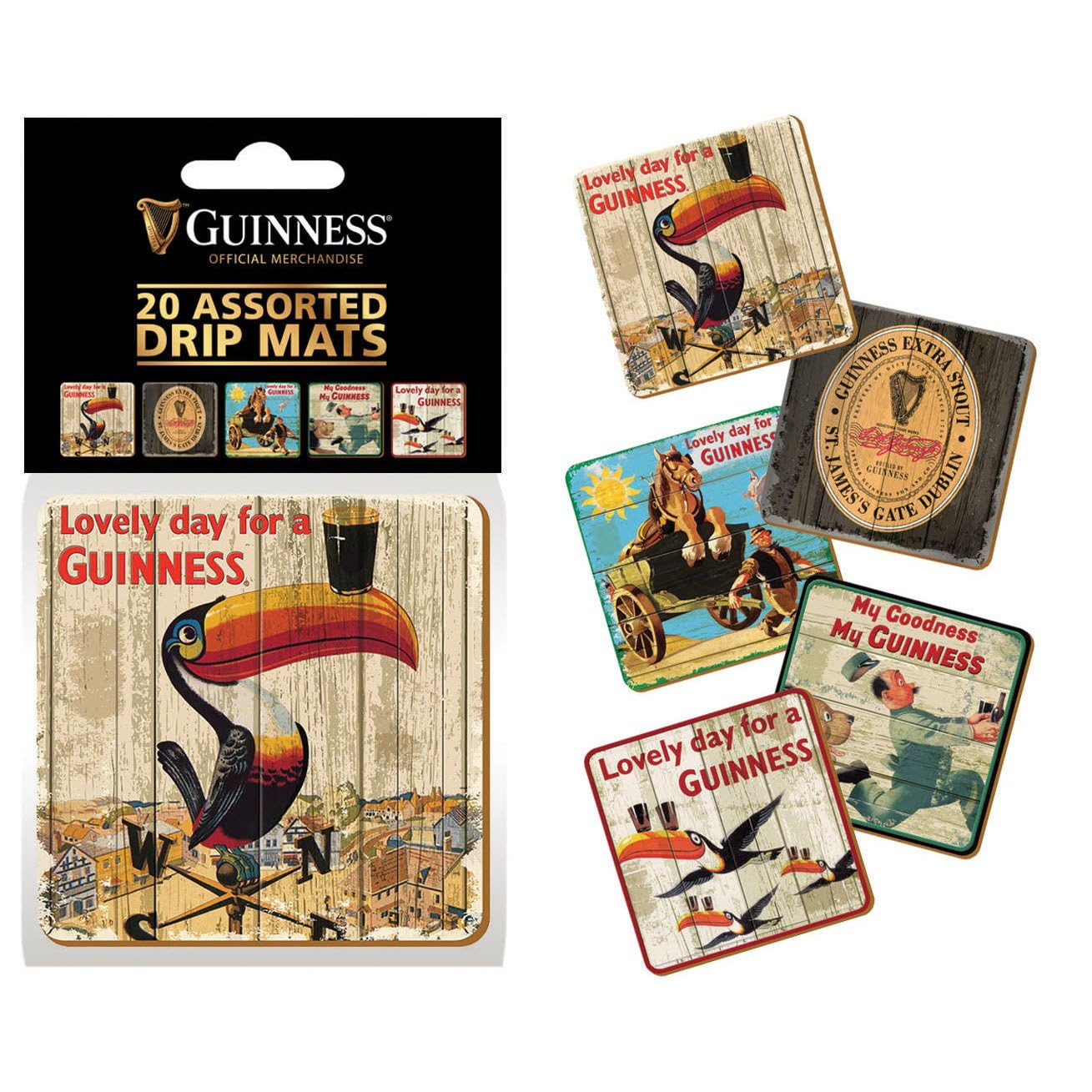 Guinness Heritage Advertising Drip Mat Coasters