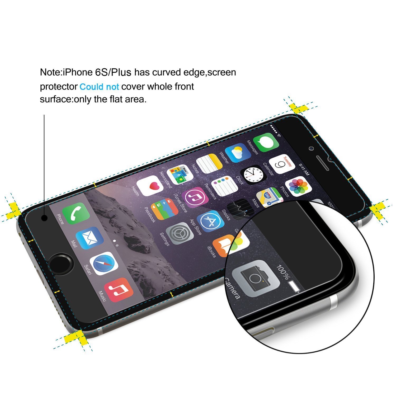 Ultra Clear 9H iPhone 6 6S PLUS Screen Protector SOWTECH HD 2 Packs Premium Tempered Glass Vandal Scratch Proof 0.33MM Slim Protective Film Classical Cover Anti Fingerprint Bubble Stain ETI Clear