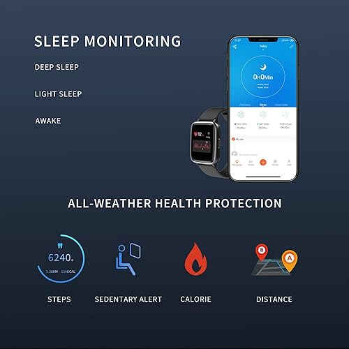 Smart Watch for Android iOS Phones, Activity Fitness Tracker