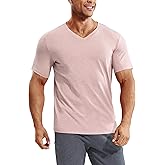 MIER Mens Dry Fit V Neck T-Shirts Workout Soft Short Sleeve Moisture Wicking Running Athletic Gym Casual Tee Tops