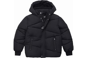 Rokka&Rolla Boys’ Midweight Water-Resistant Fleece-Lined Puffer Jacket