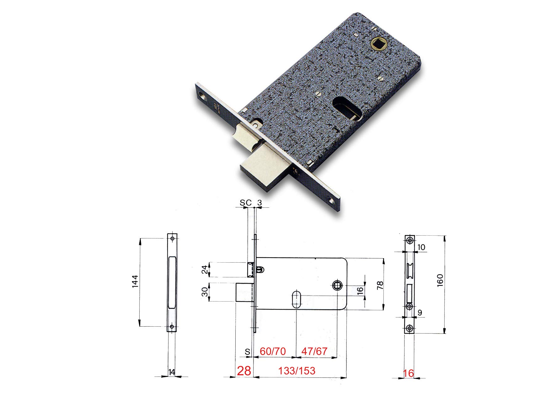 Omec 370 Insert Lock E60 Oval Cylinder F16