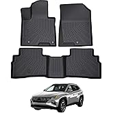 Topraco Floor Mat fit for Hyundai Tucson Hybrid (Not Plug in) Accessories 2022 2023 2024 2025 for All Season Anti-Slip TPE Floor Liners