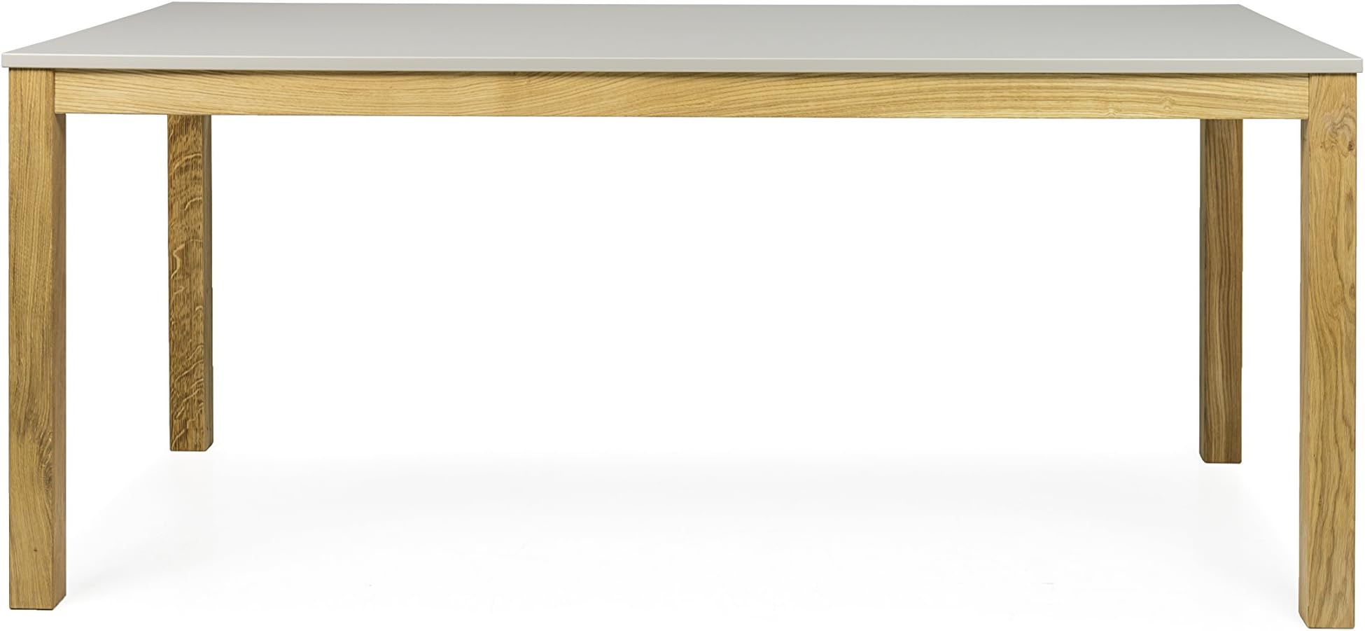 Tenzo Fresh Designer Dining Table, Engineered Wood, Warm Grey/Oak, 75 x 180 x 90 cm (HxWxD)