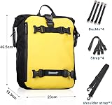Rhinowalk Motor Pannier Bag 10L 20L 30L Waterproof Rear Rack Trunk Yellow view 2
