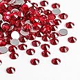 Beadsland 2880pcs Flat Back Crystal Rhinestones Round Gems for Nail Art and Craft Glue Fix,Siam,SS16,3.8-4.0mm