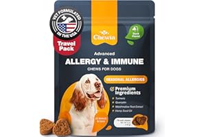CHEWIA Dog Allergy Relief - Anti Itch for Dogs - Dog Itching Skin Relief Allergy Immune Treats - Dog Hot Spot Treatment Itch Relief Chews - Seasonal Allergy Support Supplements for Dogs - Allergy Chews