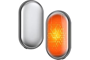 Magnetic Hand Warmers, 2 Pack Ultra-Thin Mini Rechargeable Pocket Warmers - 3-Temp Settings (45°C/50°C/55°C), 4000mAh Battery