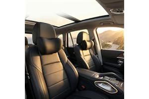 2Pcs Car Neck Pillow, Super Cozy Memory Foam Headrest Pillow with Adjustable Strap & Removable Cover, Ergonomic Support for D