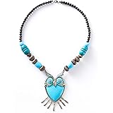 HAQUILMandala Flower of Life Necklace, Buddhist Lotus Flower Om Mandala Pendant, Faux Leather Cord