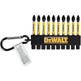 DEWALT FlexTorq PH2 Phillips 2 in. Carabiner Clip Screw Bits – 10 Bits (DWA2PH2IRCARC)