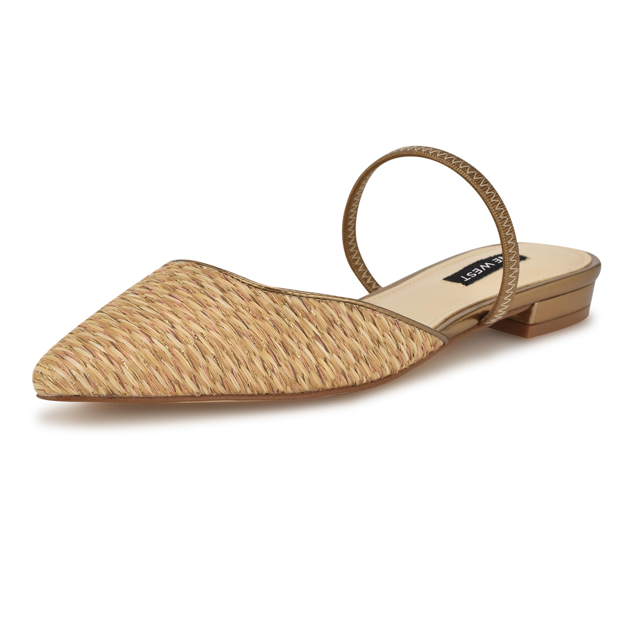 Nine West Women’s Gorga Flat, Light Natural 110, 8