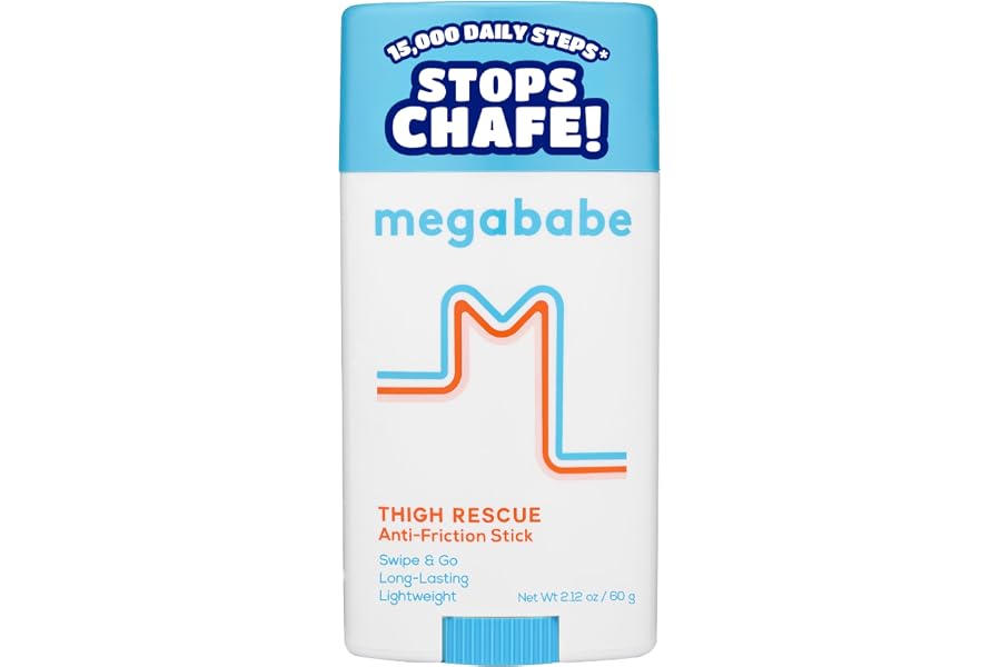 Megababe Thigh Rescue Anti-Chafe Stick | Prevents Skin Chafe & Irritation | Thighs, arms, Bra-Lines & More