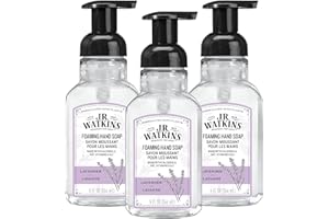 J.R. Watkins Foaming Hand Soap with Pump Dispenser, Moisturizing Foam Hand Wash, Alcohol-Free, Cruelty-Free, Lavender, 266 mL