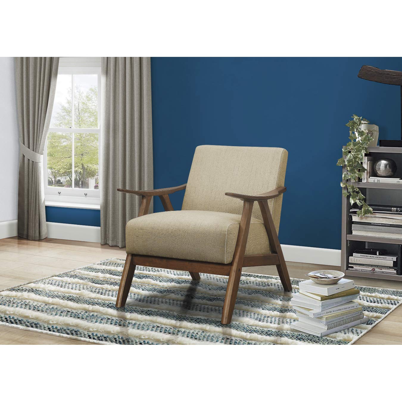 Mua Lexicon Mid Century Modern Accent Chair with Solid Wood Frame in ...