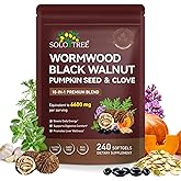 18-in-1 Wormwood Black Walnut Clove Softgel,6600mg Serving,with Clove,Garlic,Turmeric,Oregano,Pumpkin Seed Oil,Supports Digestive Comfort,Daily Energy,Liver Wellness(240 Softgel)