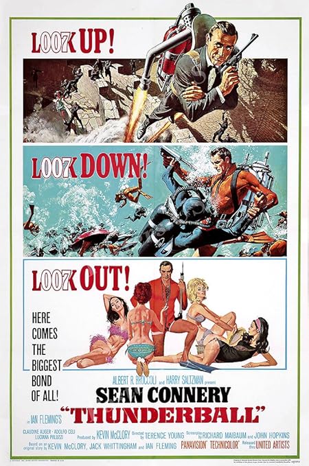 Amazon.com: Posters USA 007 Thunderball James Bond Movie Poster ...