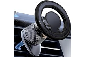 Rotating Vent Clip Phone Holder for Car 360° Air Vent Phone Mount Universal One‑Hand Operation for Driving 1 Pcs(Black)