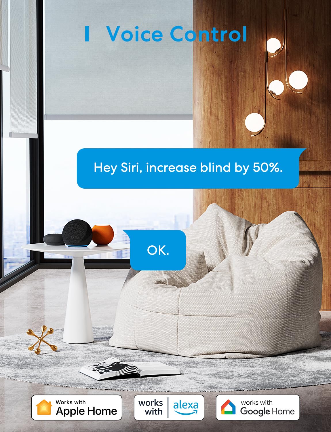 Meross Matter Wlan Rolladenschalter Smart (NEUTRALKABEL ERFORDERLICH), kompatibel mit Apple HomeKit, Alexa, Google Home und Home Assistant, Smart Home Rolladensteuerung für Jalousien, 4 Stück 4