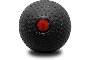 AmStaff Fitness Pro Grip Slam Ball 5lbs - Durable Rubber Exercise Ball for Strength Training, Crossfit, and Cardio Workouts -