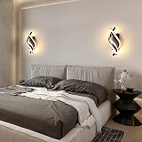 Comely LED Wall Light 22W Black Spiral Warm White 3000K Modern Lamp view 3