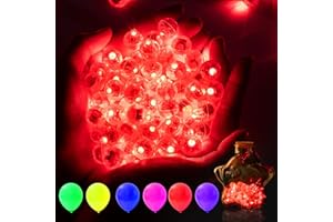 AIKEI 100pcs LED Balloon Lights, Red Mini Balls Lights,Long Standby Time Lights Party Lights,Waterproof Led Light for Valentine's Day Wedding Paper Lantern Birthday Party Decoration