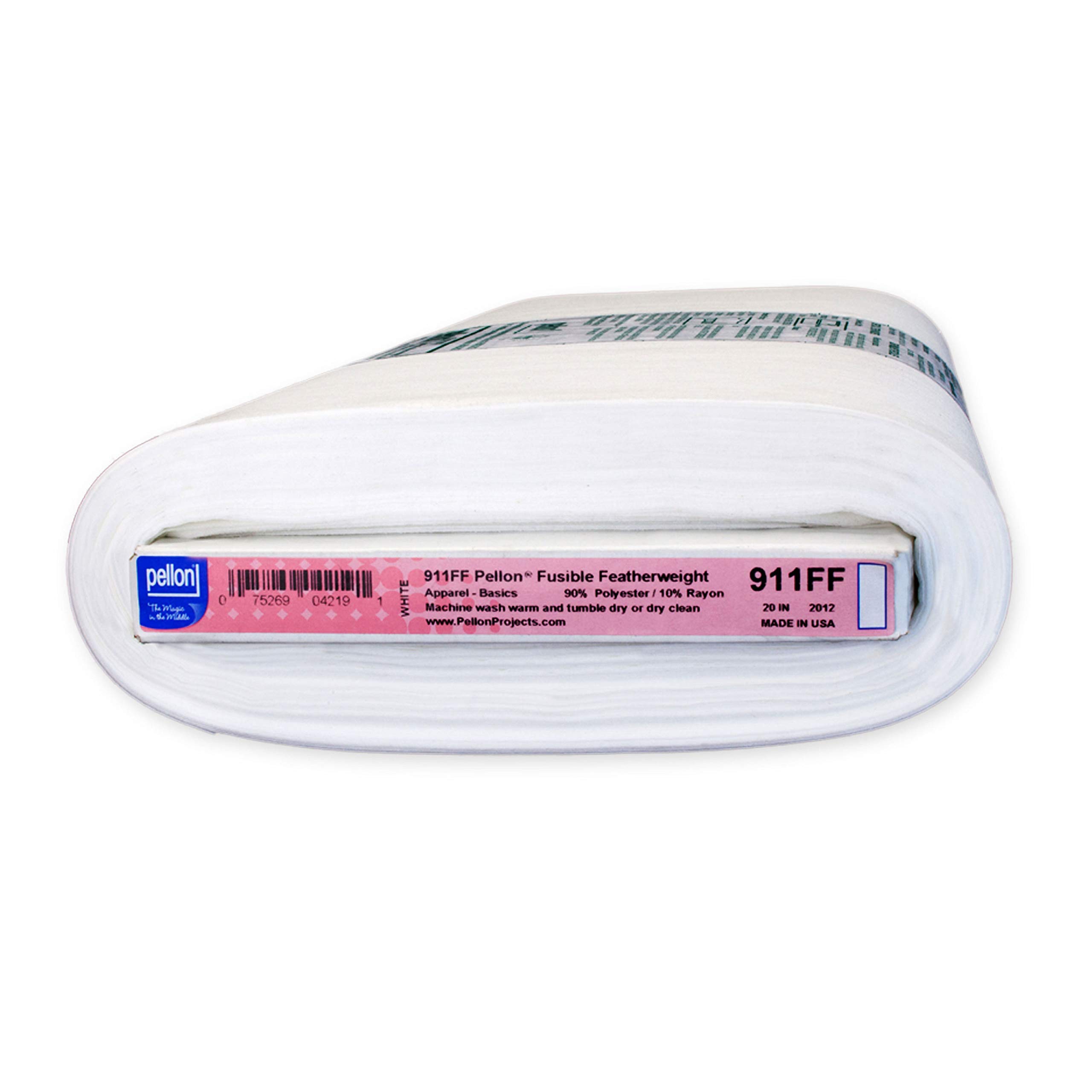 Pellon 911FF Fusible Featherweight Interfacing 20'' x 10 Yard Bolt. Color: White. Limited Edition