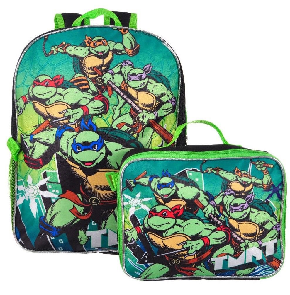 ninja turtle backpack and lunchbox