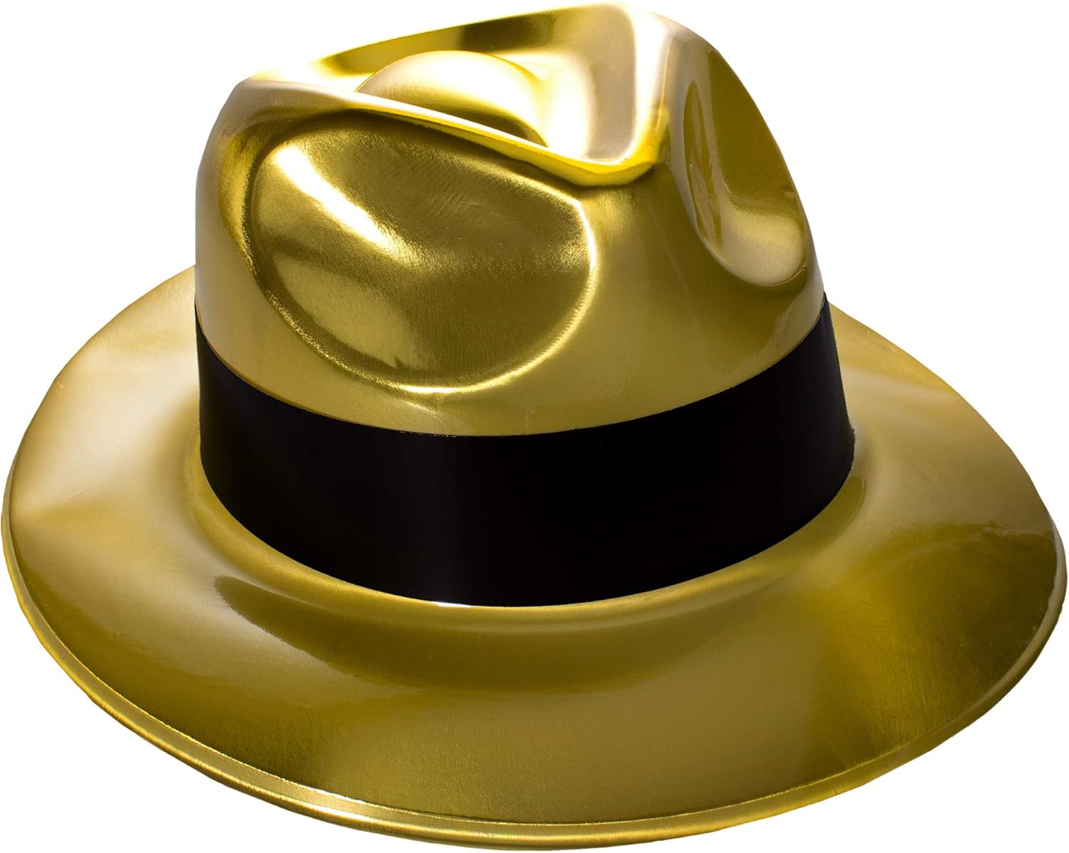 gold fedora hat