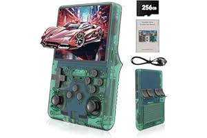 Hedlaoy R40S Pro Handheld Game Console,30000 HD Games Mini Retro Gaming Console,3.5-Inch IPS Screen,Built in 45 Emulators,256GB SD Card,3800mAh Battery