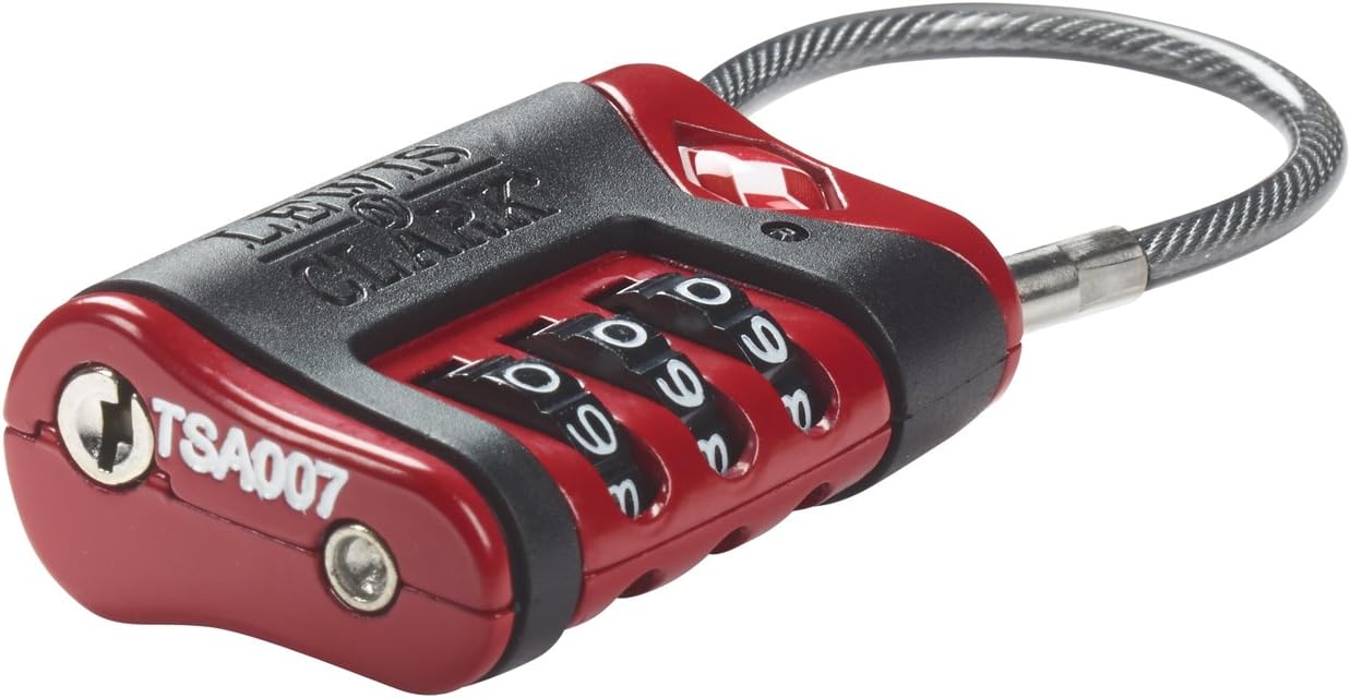 4014648 Lewis N Clark Travel Sentry Cable Lock 2 Pack black